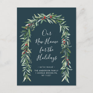 Christmas Foliage Arch Bewegende aankondiging Briefkaart