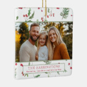 Christmas Foliage Photo Ceramic Ornament (Rechts)