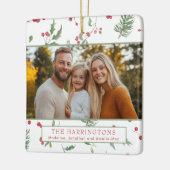 Christmas Foliage Photo Ceramic Ornament (Links)