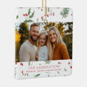 Christmas Foliage Photo Keramisch Ornament (Rechts)