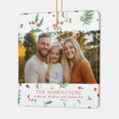 Christmas Foliage Photo Keramisch Ornament (Links)