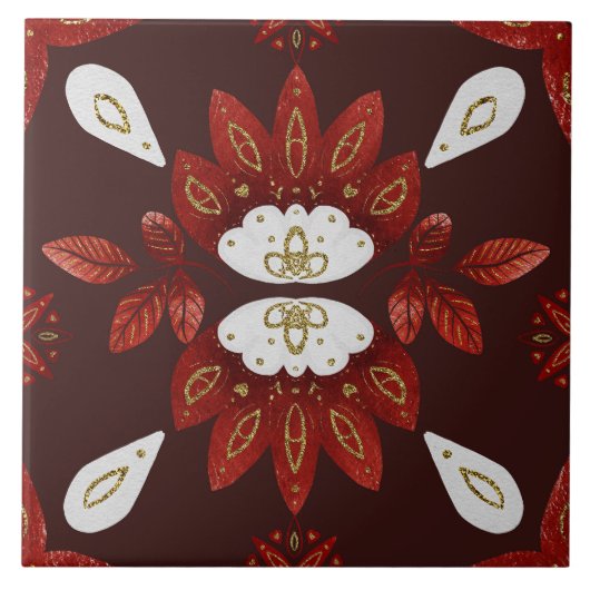 Christmas Folk Nordic Art Tegeltje (Voorkant)