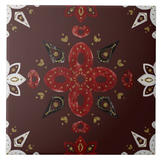 Christmas Folk Nordic Art Tegeltje (Voorkant)