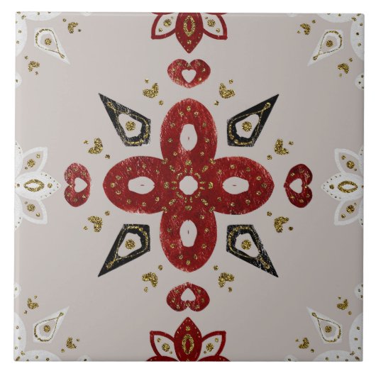 Christmas Folk Nordic Art Tegeltje (Voorkant)