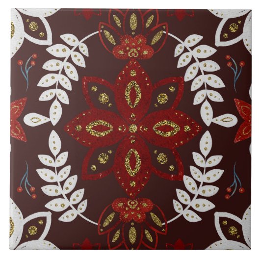 Christmas Folk Nordic Art Tegeltje (Voorkant)