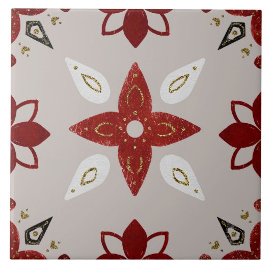 Christmas Folk Nordic Art Tegeltje (Voorkant)