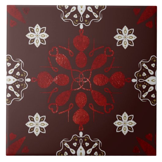 Christmas Folk Nordic Art Tegeltje (Voorkant)