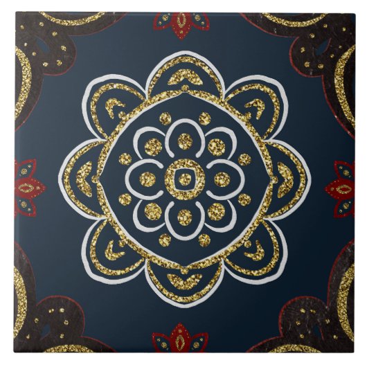 Christmas Folk Nordic Art Tegeltje (Voorkant)