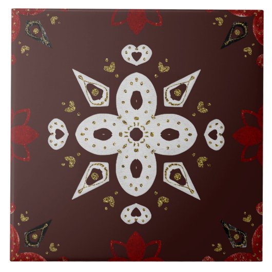 Christmas Folk Nordic Art Tegeltje (Voorkant)