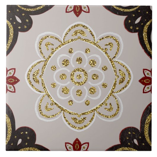 Christmas Folk Nordic Art Tegeltje (Voorkant)