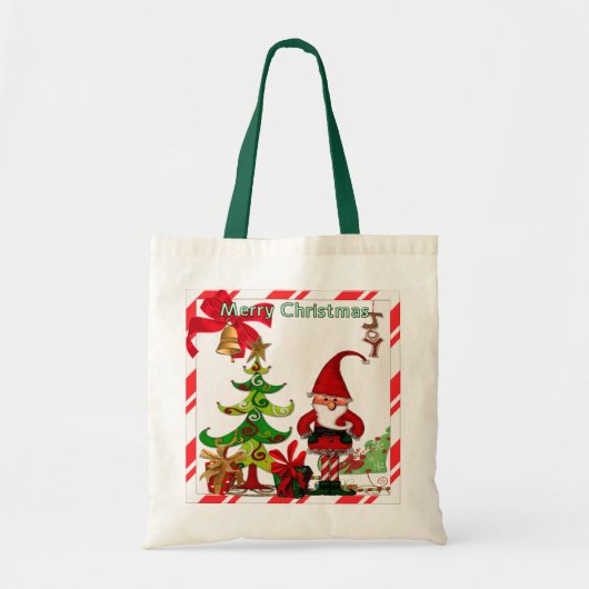 Christmas Folk Whimsey CADEAU Tote Bag (Voorkant)