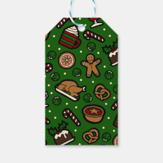 Christmas Food Gift Label in Groen Cadeaulabel
