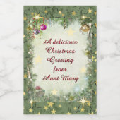 Christmas Food Label Voedselcontainer Etiket (Enkel label)