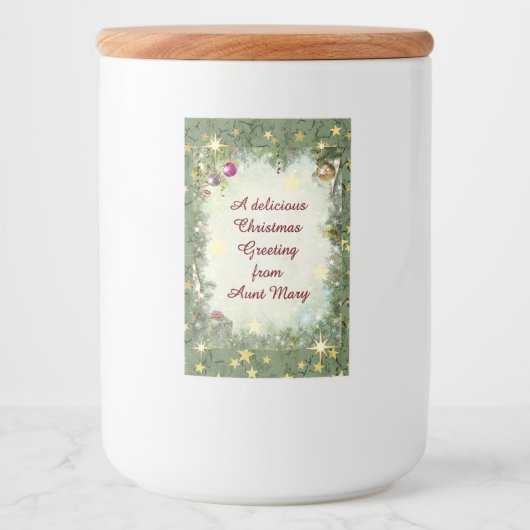 Christmas Food Label Voedselcontainer Etiket (Voorkant)