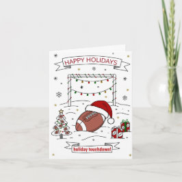 Christmas football Ball Santa Hat Greeting Cards Feestdagen Kaart