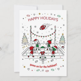 Christmas football Ball Santa Hat Greeting Cards Feestdagenkaart