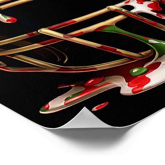 Christmas Football Drip Boys Ice Cream Drip Camo S Poster (Hoek)