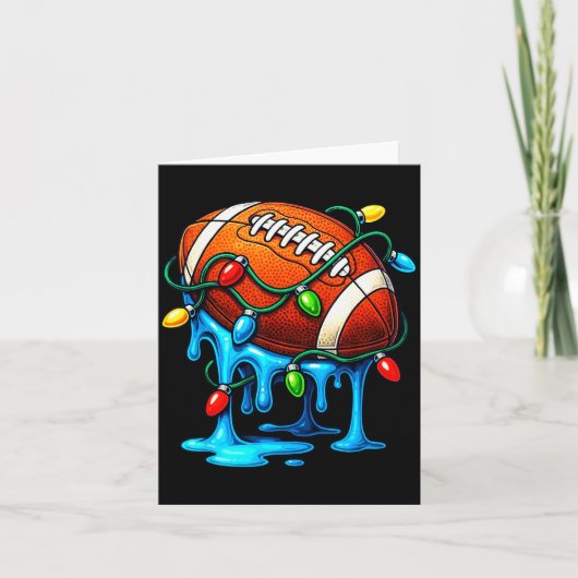 Christmas Football Drip Ice Cream Dripng  Kaart (Voorkant)