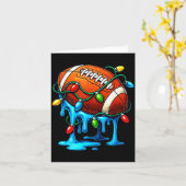 Christmas Football Drip Ice Cream Dripng  Kaart (Gele Bloem)