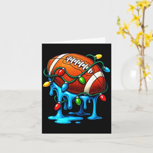 Christmas Football Drip Ice Cream Dripng  Kaart (Gele Bloem)