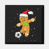 Christmas Football Soccer Gingerbread Player  Magneet (Voorkant)
