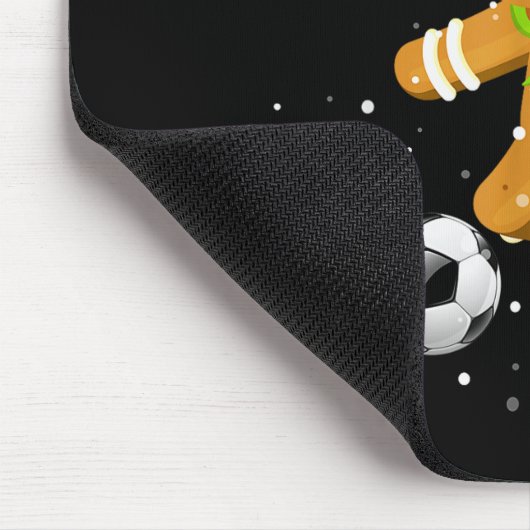 Christmas Football Soccer Gingerbread Player Muismat (Hoek)