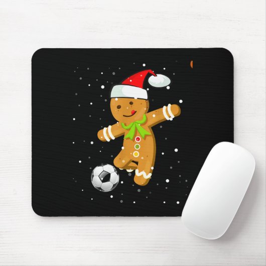 Christmas Football Soccer Gingerbread Player  Muismat (Met muis)