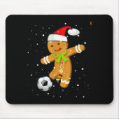 Christmas Football Soccer Gingerbread Player  Muismat (Voorkant)