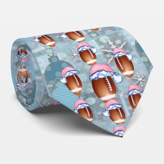 CHRISTMAS-FOOTBALLS STROPDAS (Opgerold)