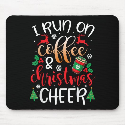 Christmas For Men I Run On Coffee And Christmas Ch Muismat (Voorkant)