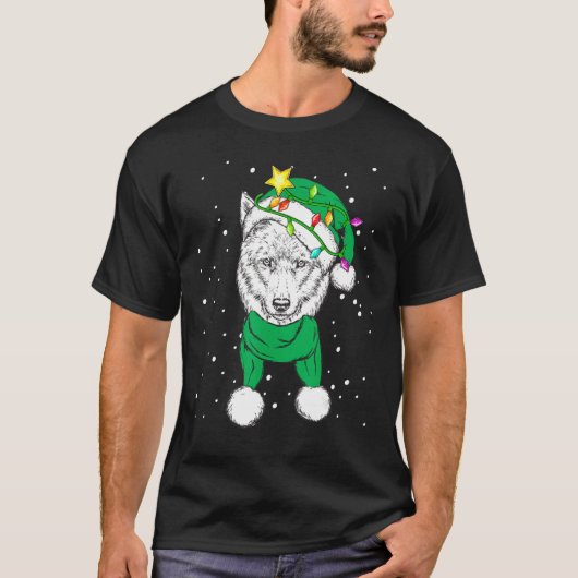 Christmas for men women kids ELF Wolf T-shirt (Voorkant)