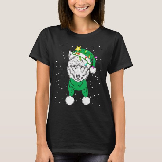 Christmas for men women kids ELF Wolf T-shirt (Voorkant)