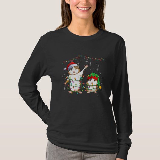 Christmas for men women kids Santa ELF Guinea Pig T-shirt (Voorkant)