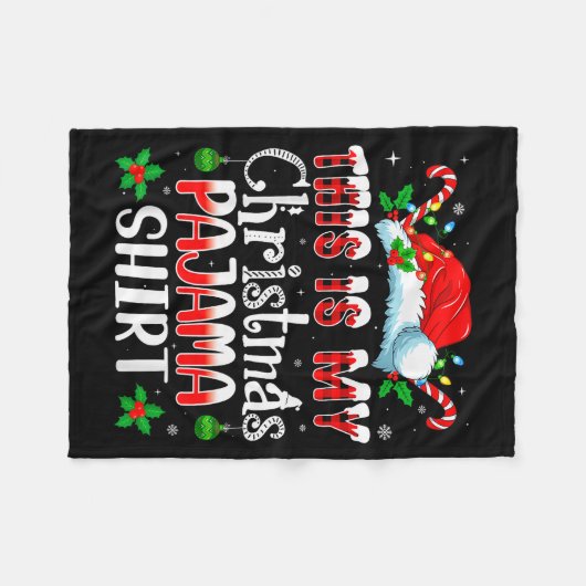 Christmas For Men Women This Is My Christmas Pajam Fleece Deken (Voorkant (Horizontaal))