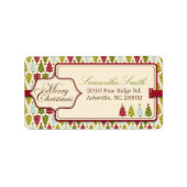 Christmas Forest adreslabel Etiket (Voorkant)