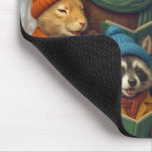 Christmas Forest Animals Caroling Muismat (Hoek)