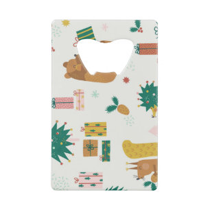 Christmas Forest Dieren: vibe Creditkaart Flessenopener