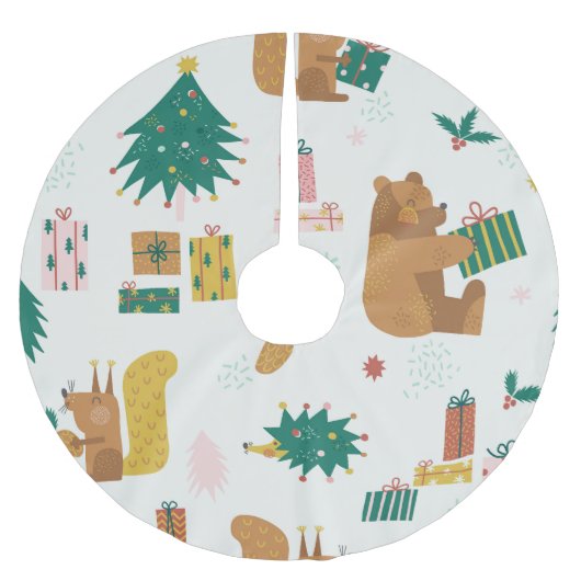 Christmas Forest Dieren:  vibe Kerstboom Rok (Voorkant)