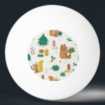 Christmas Forest Dieren: vibe Pingpongbal<br><div class="desc">Kerstboom beer eekhoorn egel decor objecten naadloos patroon. Xmas party vibes schattige bosdieren achtergrond. Seizoensgebonden winterse feestdagen kinderachtig printontwerp. Charmant naadloos patroon met kerstboom, beren, eekhoorns en egels. Kerstmis bos dieren patroon. Whimsical winter wonderland! kerst, illustratie, patroon, achtergrond, decor, baby, winter, partij, bos, cadeau, kind, doos, naadloos, kind, schattig, doodle,...</div>
