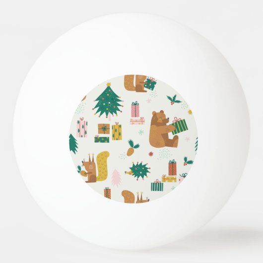 Christmas Forest Dieren:  vibe Pingpongbal (Voorkant)