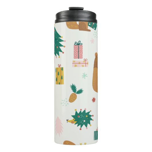 Christmas Forest Dieren: vibe Thermosbeker (Voorkant)
