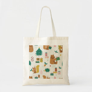 Christmas Forest Dieren:  vibe Tote Bag