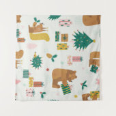 Christmas Forest Dieren: vibe Wandkleed (Voorkant (horizontaal))