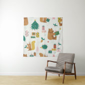 Christmas Forest Dieren: vibe Wandkleed (In situ)