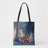 Christmas Forest Fox Tote Bag (Voorkant)