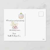 Christmas Forest Ornament Feestdagenkaart (Achterkant)