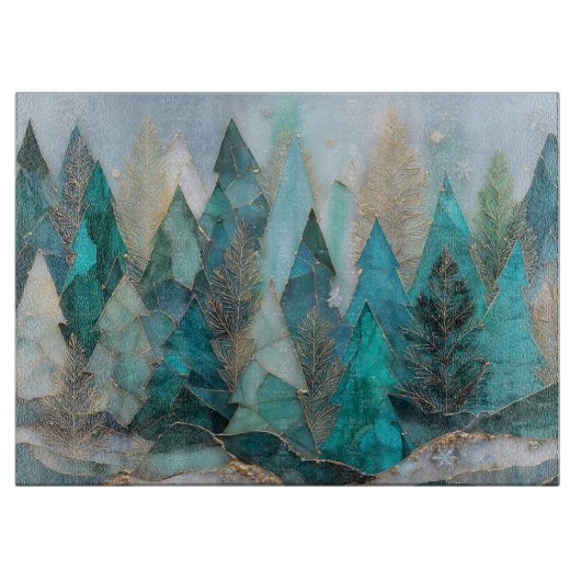 Christmas Forest Snijplank (Voorkant)