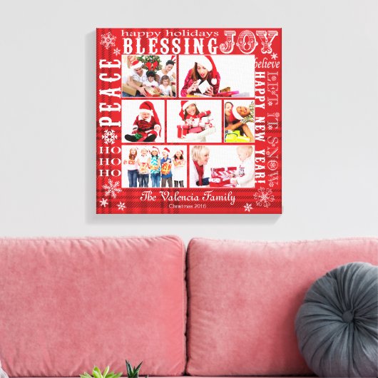 CHRISTMAS FOTO COLLAGE-VOLLEDIG CANVAS (Insitu (Woonkamer))