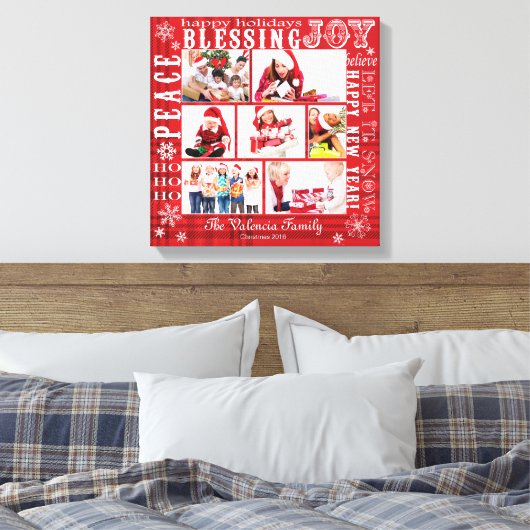 CHRISTMAS FOTO COLLAGE-VOLLEDIG  CANVAS (Insitu (Slaapkamer))