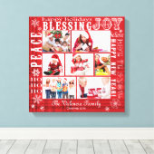 CHRISTMAS FOTO COLLAGE-VOLLEDIG CANVAS AFDRUK (Insitu (Houten vloer))